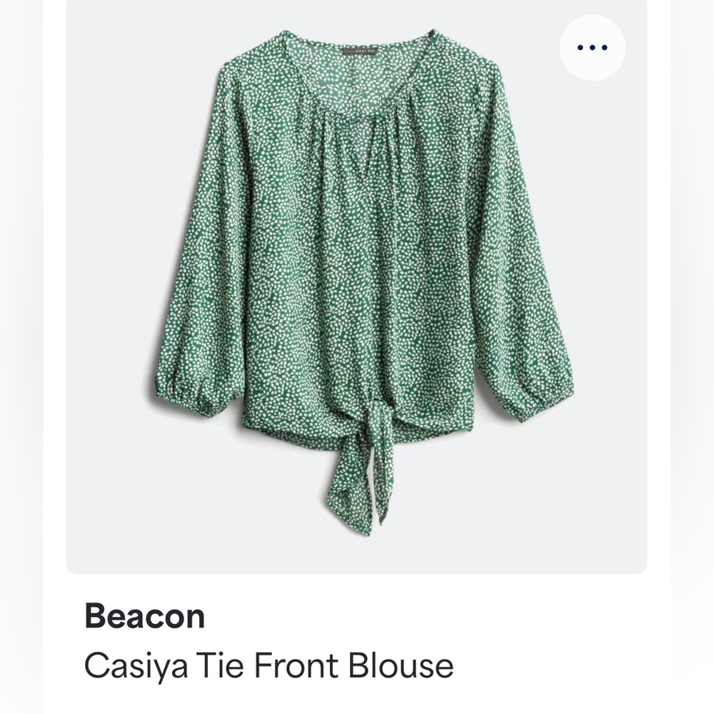 West Kei Beacon Casiya tie-front blouse size L
